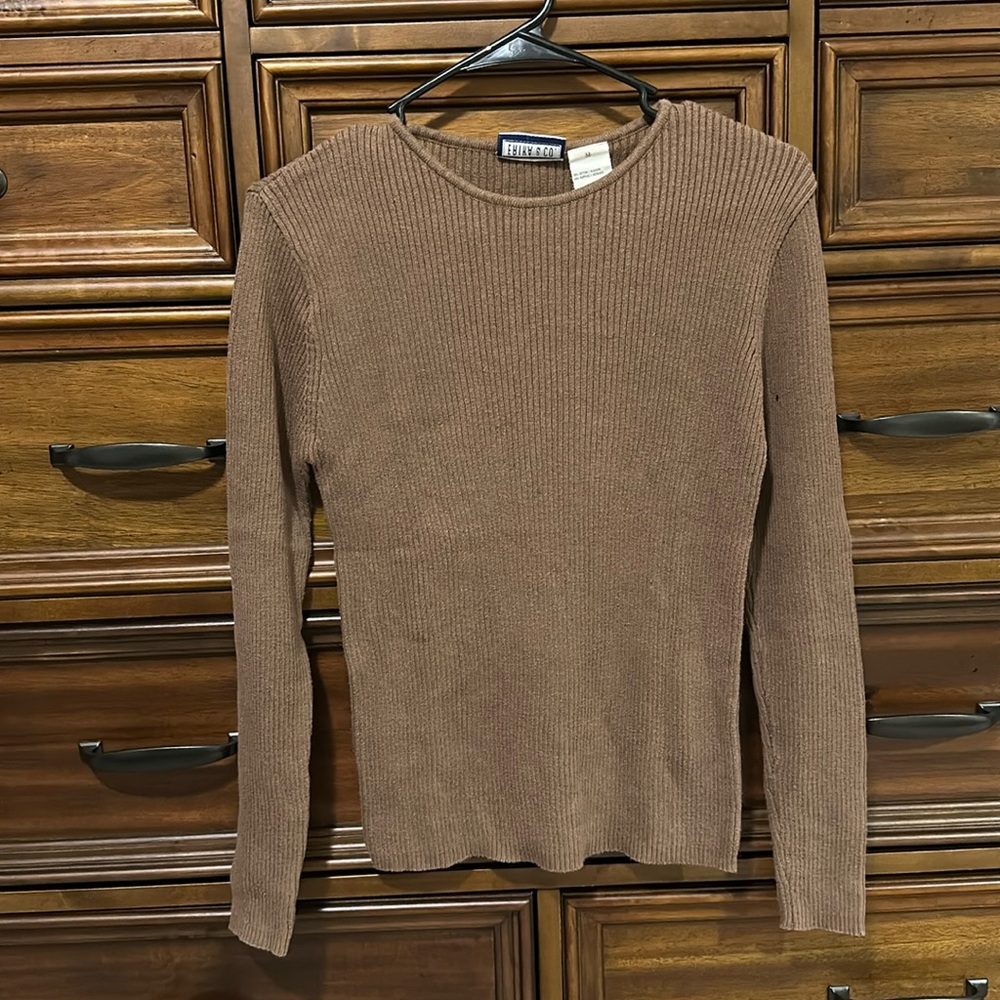 Brown long sleeve blouse
